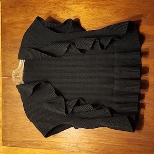 Black ruffle shrug